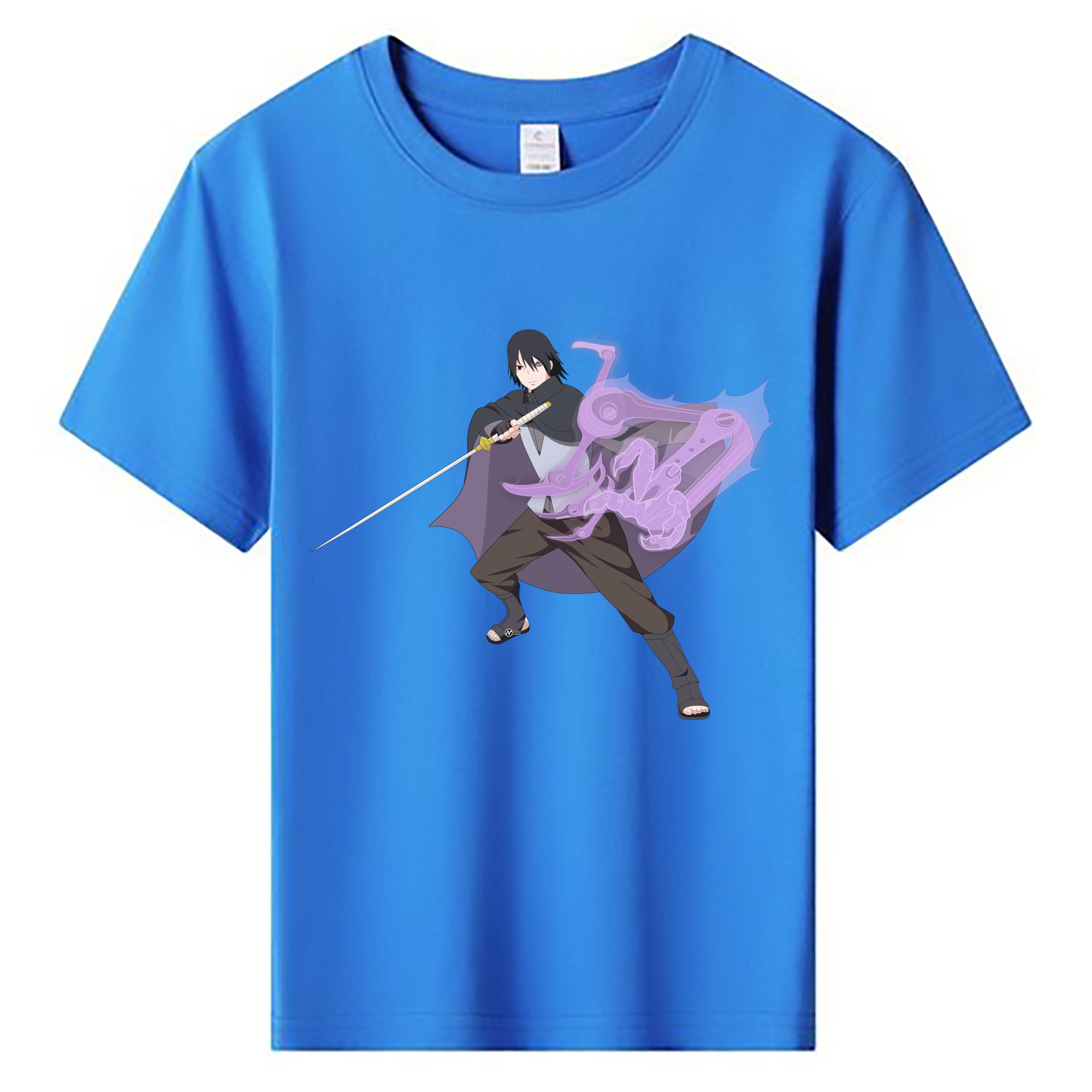 （画像用） NARUTO -ナルト- うちは サスケ Uchiha Sasuke 綿100％キッズTシャツ（フロントプリント）
